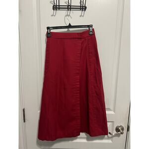 Vintage red wrap skirt
